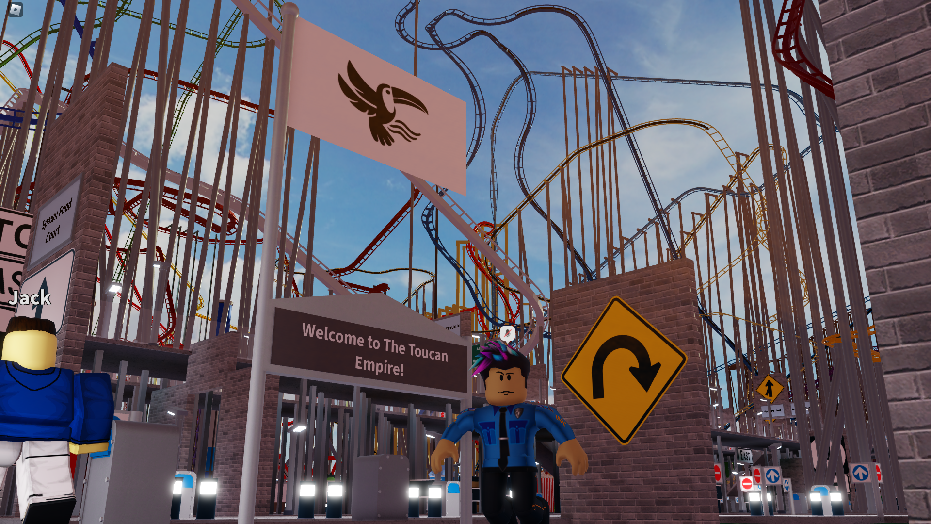 The welcome sign after the processing and control department building.